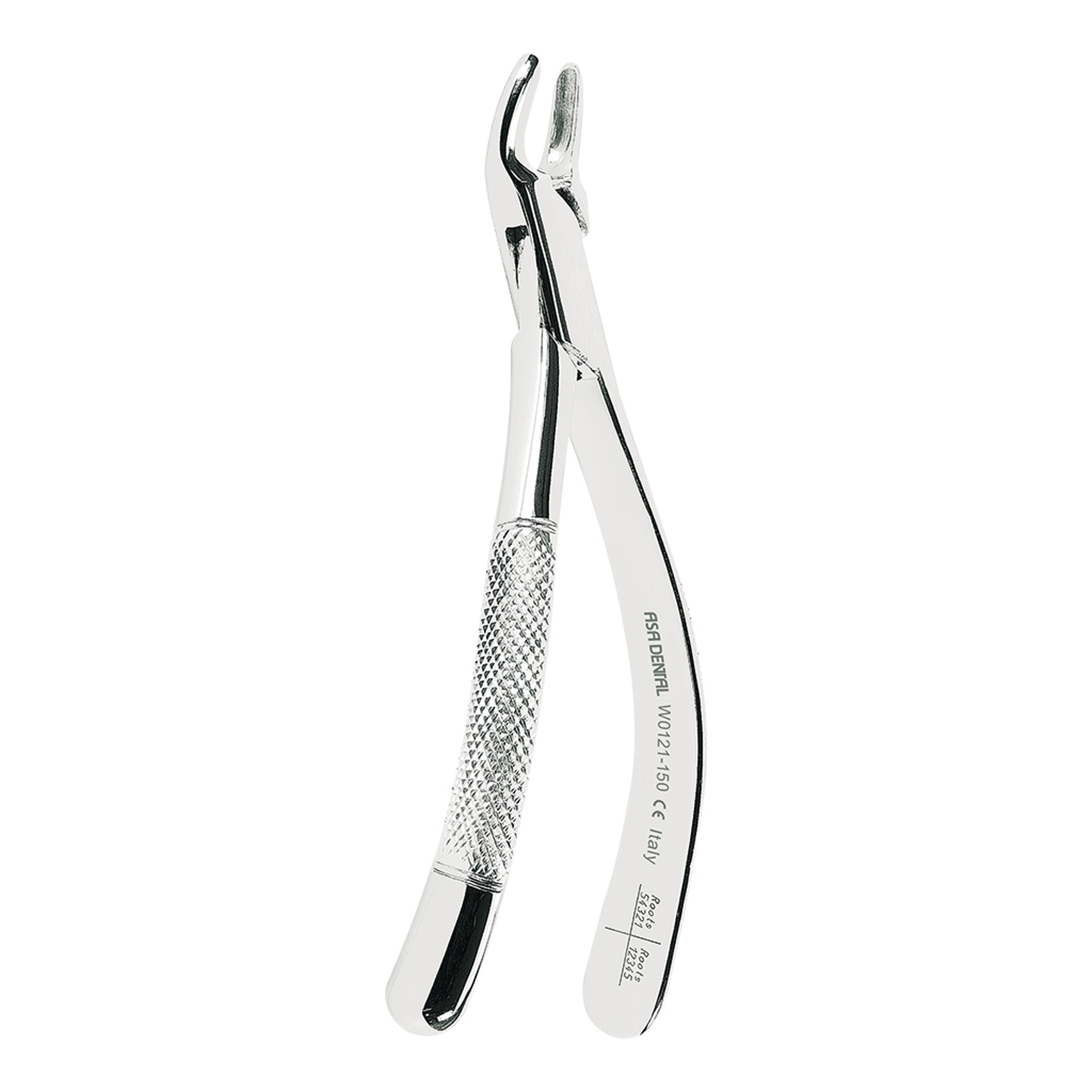 Forceps for extracting incisors, premolars, and roots of upper teeth (open beak)